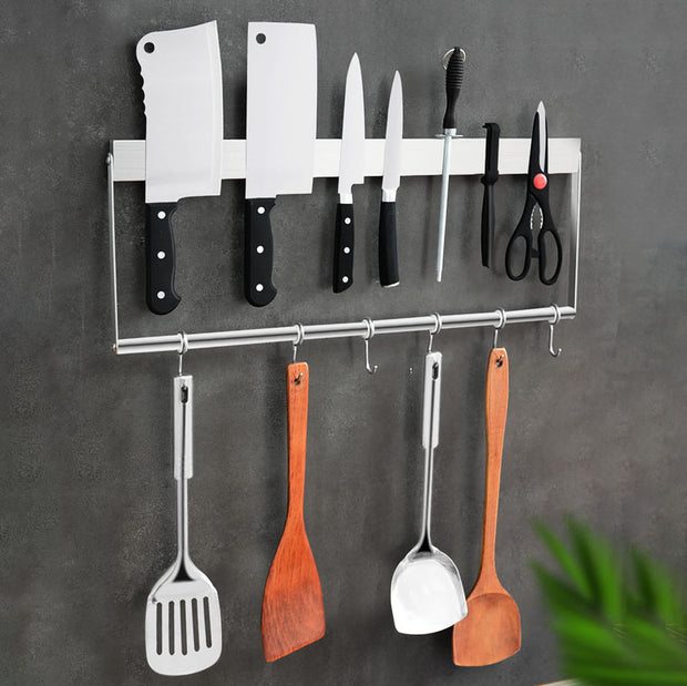 Wall-Mounted Kitchen Knife Storage Rack – Space-Saving Magnetic Holder & Organizer for Knives and Utensils
