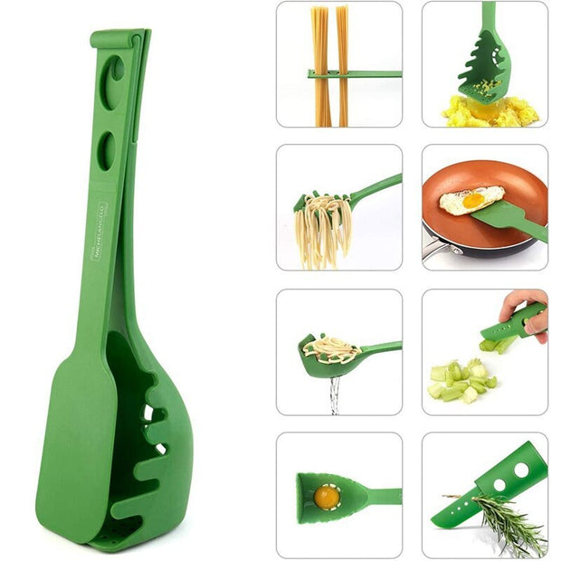 Multifunction Kitchen Spoon – Heat-Resistant Cooking Spoon with Strainer & Measuring Features