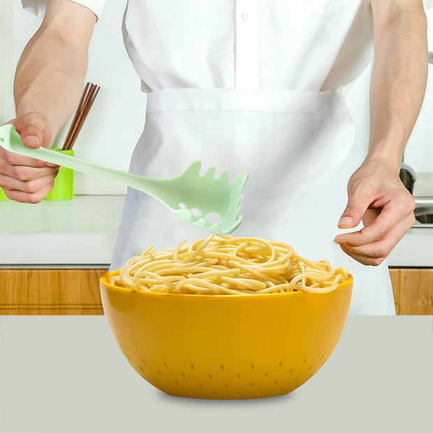 Multifunction Kitchen Spoon – Heat-Resistant Cooking Spoon with Strainer & Measuring Features