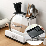 Multi-Functional Kitchen Storage Rack – Tableware, Knife & Utensil Holder for Cabinets & Countertops