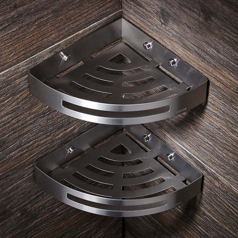 Premium Bathroom Corner Shelf – Space-Saving Wall-Mounted Storage Rack for Shower & Toiletries