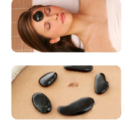 Natural Volcanic Hot Stone Massage Set – SPA Therapy Energy Stones for Back & Body Relaxation