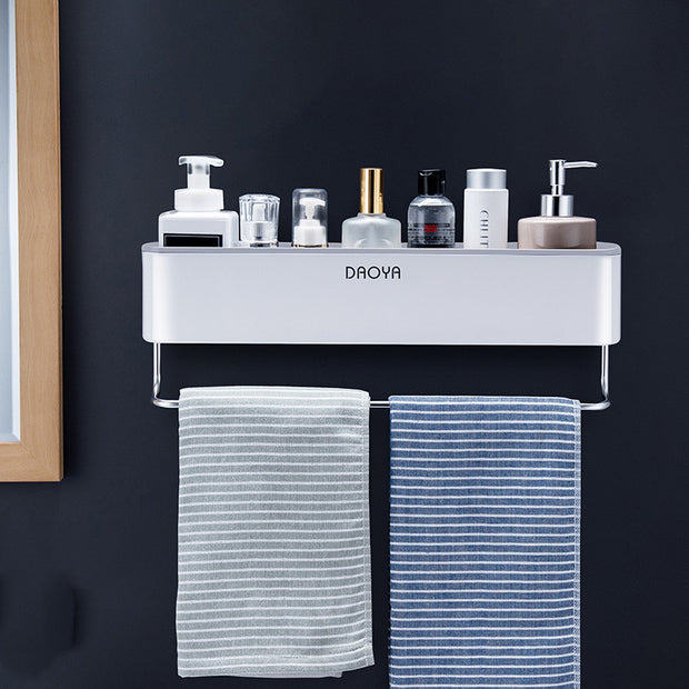Wall-Mounted Bathroom Shelf – Space-Saving Storage Rack for Toiletries, Towels & Décor
