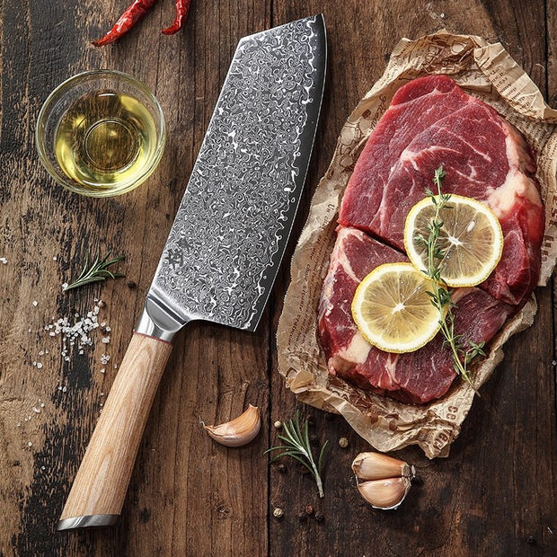 Premium Damascus Steel Kitchen Knife – Razor Sharp, Professional Chef’s Knife for Precision Cutting