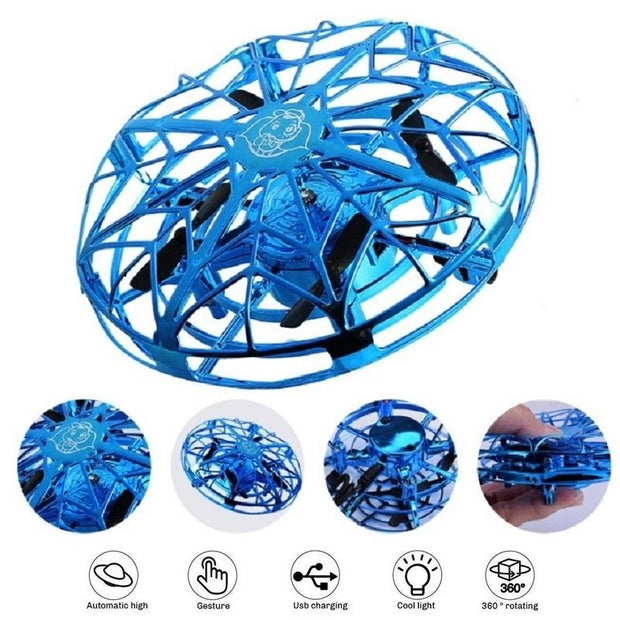 Flying Mini UFO RC Drone – Infrared Induction Helicopter Toy with Gesture Control