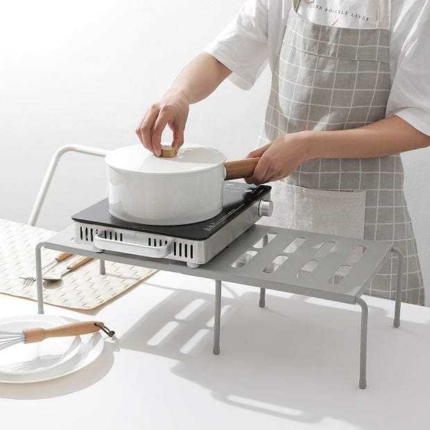 Adjustable Telescopic Kitchen Rack – Space-Saving Storage Organizer for Kitchen Supplies & Utensils