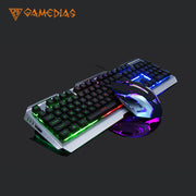 RGB Luminous Gaming Keyboard and Mouse Set – Backlit Mechanical Feel Keyboard with High-Precision Gaming Mouse