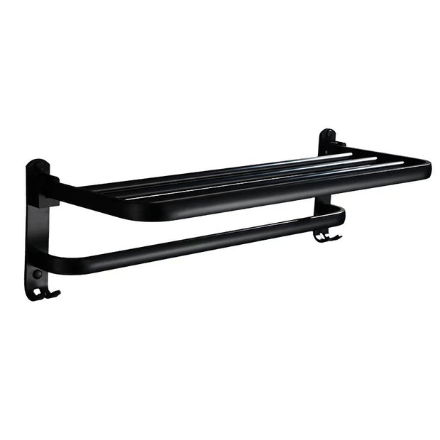 Perforated Space Aluminum Bathroom Folding Shelf – Wall-Mounted Rustproof Storage Rack