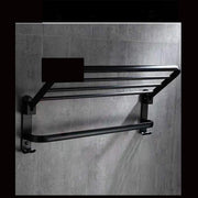 Perforated Space Aluminum Bathroom Folding Shelf – Wall-Mounted Rustproof Storage Rack