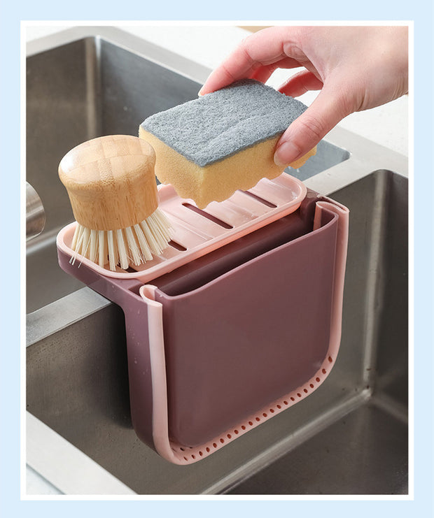 Foldable Kitchen Drain Filter Shelf – Multi-Purpose Sink Drain Basket for Washing & Storage