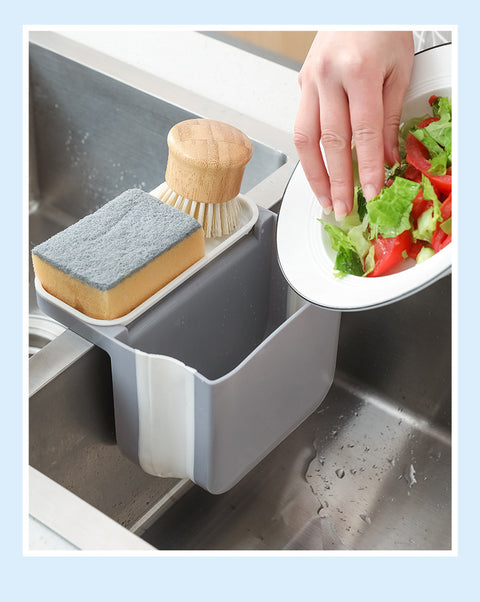 Foldable Kitchen Drain Filter Shelf – Multi-Purpose Sink Drain Basket for Washing & Storage