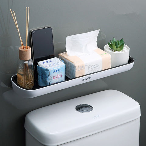 Wall-Mounted Bathroom Storage Rack – Multi-Functional Kitchen & Bathroom Organizer Shelf