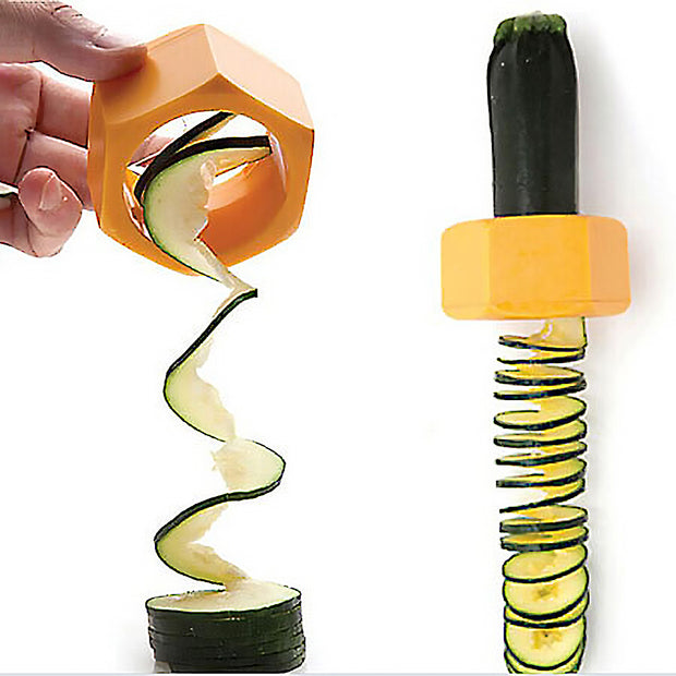 Spiral Knife Vegetable Cutter – Kitchen Gadget for Cucumber, Zucchini & Fruit Slicing