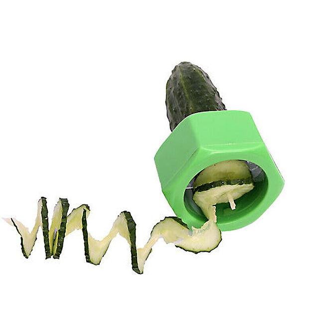 Spiral Knife Vegetable Cutter – Kitchen Gadget for Cucumber, Zucchini & Fruit Slicing
