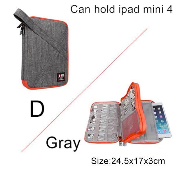 BUBM Travel Universal Electronics Accessories Organizer – Cable, Charger & Gadget Storage Bag Compatible with Apple iPad, USB & Phone Accessories