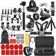 Premium Action Camera Accessories Kit – Universal Mounts, Straps & Waterproof Gear for GoPro, DJI, and Sports Cameras