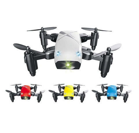 Micro Foldable RC Drone – 3D Quadcopter with Steering Wheel Remote, WiFi Camera & App Control