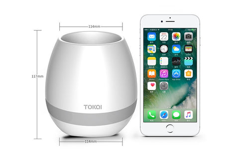Touch-Sensitive Music Flower Vase – Bluetooth Desktop Audio Speaker with LED Mood Lighting