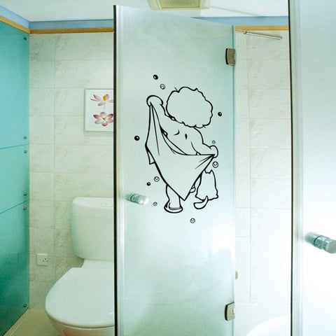 Adorable Baby Shower Carved Bathroom Wall Sticker – Waterproof, Removable Vinyl Décor for Kids & Nursery Bathrooms