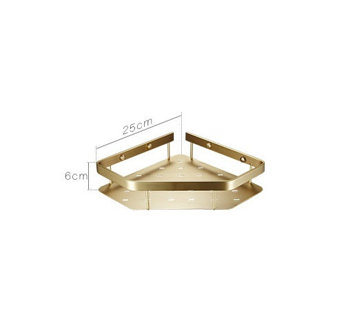 Bathroom Copper Wall Storage Rack – Punch-Free Space-Saving Organizer
