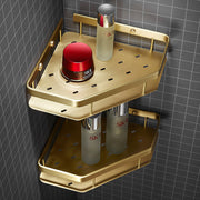 Bathroom Copper Wall Storage Rack – Punch-Free Space-Saving Organizer