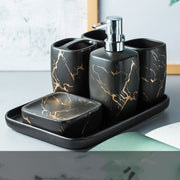 Luxury Ceramic Mouthwash Cup Set – Elegant Bathroom Accessories Gift for Washroom & Vanity