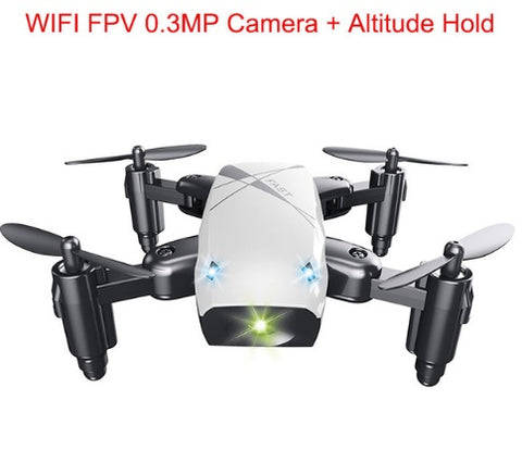 Micro Foldable RC Drone – 3D Quadcopter with Steering Wheel Remote, WiFi Camera & App Control