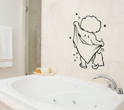 Adorable Baby Shower Carved Bathroom Wall Sticker – Waterproof, Removable Vinyl Décor for Kids & Nursery Bathrooms