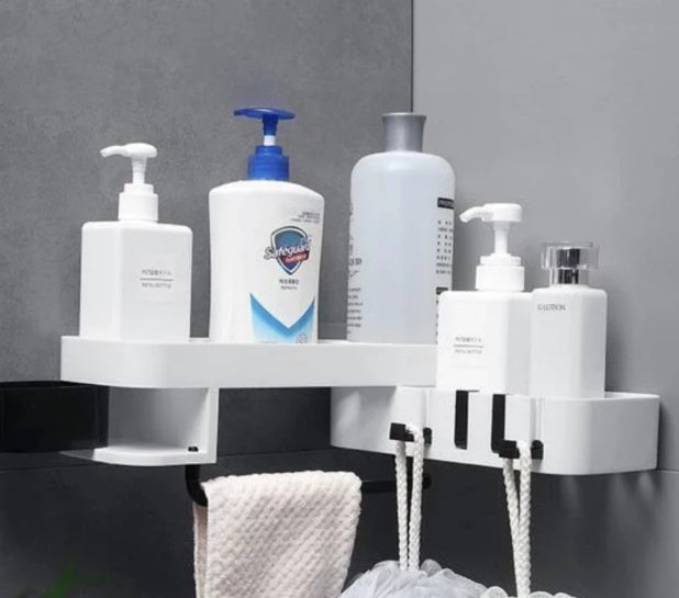 Multifunctional Bathroom Shelf – Wall-Mounted Organizer for Toiletries, Towels & Accessories