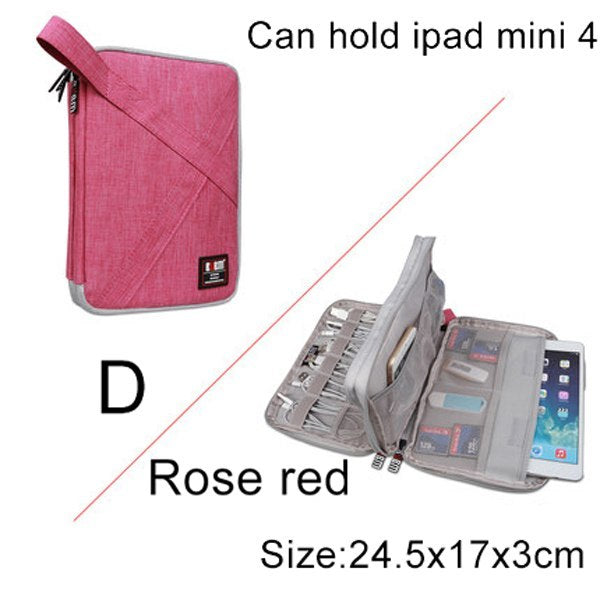 BUBM Travel Universal Electronics Accessories Organizer – Cable, Charger & Gadget Storage Bag Compatible with Apple iPad, USB & Phone Accessories