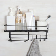 Punch-Free Bathroom Storage Rack – Wall-Mounted Waterproof Organizer