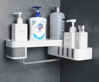 Adjustable Bathroom Corner Shelf – Space-Saving Shower Organizer Rack for Toiletries & Accessories
