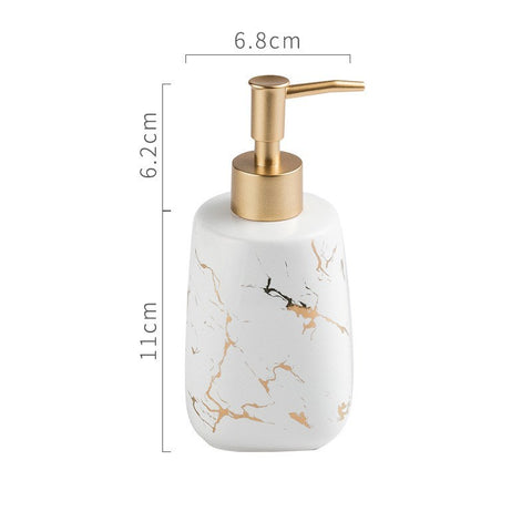 Elegant Ceramic Bathroom Wash Set – 5-Piece Luxury Bathroom Accessories