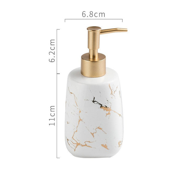 Elegant Ceramic Bathroom Wash Set – 5-Piece Luxury Bathroom Accessories