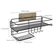 Punch-Free Bathroom Storage Rack – Wall-Mounted Waterproof Organizer