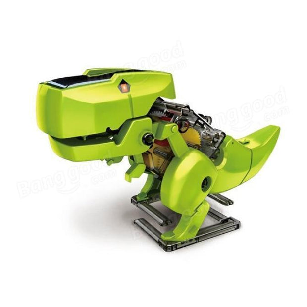 High-Tech DIY 4-in-1 Transforming Solar Powered Dino Robot – Educational STEM Building Kit for Kids