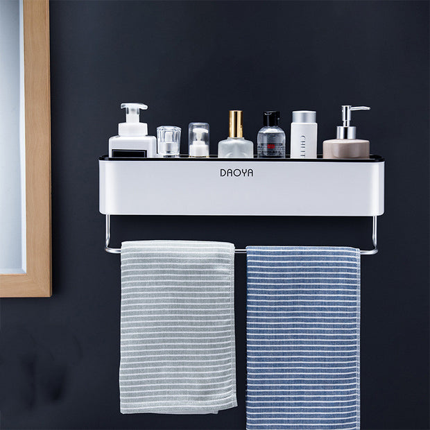 Wall-Mounted Bathroom Shelf – Space-Saving Storage Rack for Toiletries, Towels & Décor