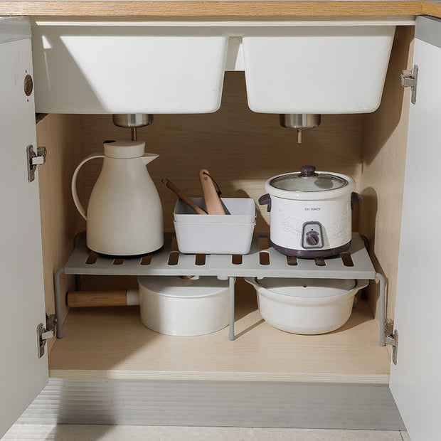 Adjustable Telescopic Kitchen Rack – Space-Saving Storage Organizer for Kitchen Supplies & Utensils