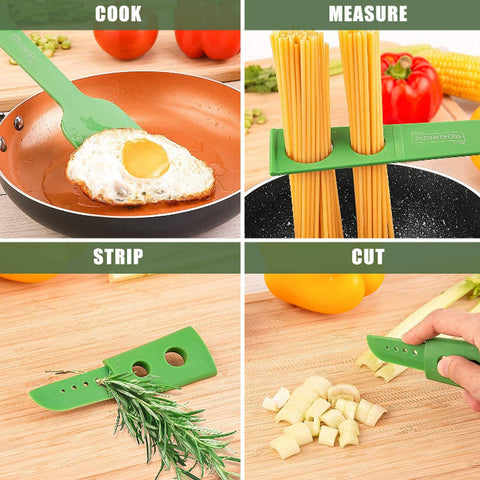 Multifunction Kitchen Spoon – Heat-Resistant Cooking Spoon with Strainer & Measuring Features