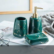 Elegant Ceramic Bathroom Wash Set – 5-Piece Luxury Bathroom Accessories