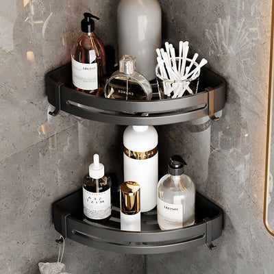 Black Towel Rack – Wall-Mounted Bathroom Rack & Pendant Organizer