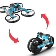 2-in-1 WiFi FPV RC Drone Motorcycle – Foldable Quadcopter with Camera & Altitude Hold