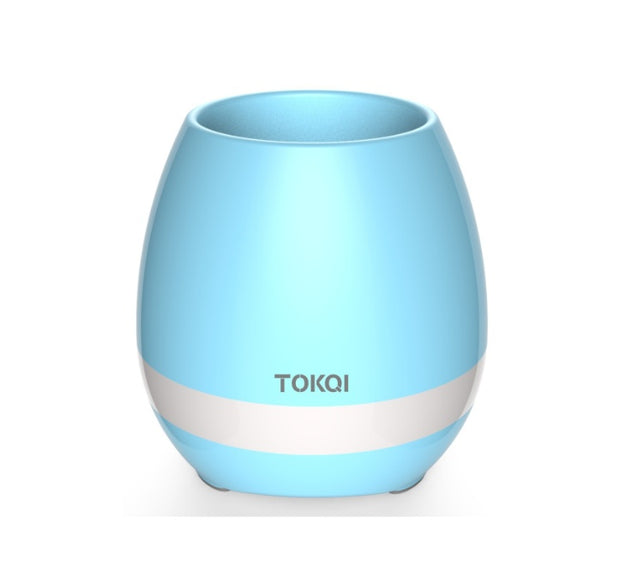 Touch-Sensitive Music Flower Vase – Bluetooth Desktop Audio Speaker with LED Mood Lighting
