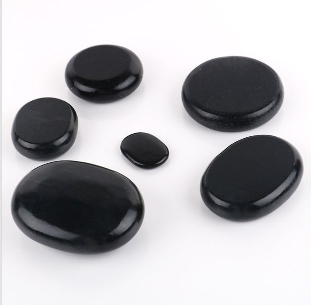 Natural Volcanic Hot Stone Massage Set – SPA Therapy Energy Stones for Back & Body Relaxation