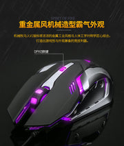 RGB Luminous Gaming Keyboard and Mouse Set – Backlit Mechanical Feel Keyboard with High-Precision Gaming Mouse