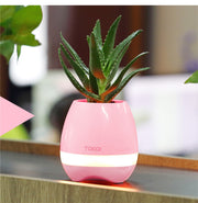 Touch-Sensitive Music Flower Vase – Bluetooth Desktop Audio Speaker with LED Mood Lighting