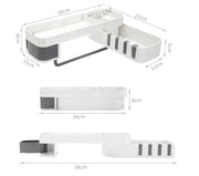 Multifunctional Bathroom Shelf – Wall-Mounted Organizer for Toiletries, Towels & Accessories