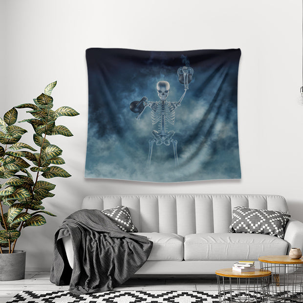 Skull Home Decor Tapestry – Gothic Wall Hanging for Bedroom, Living Room & Dorm Aesthetic