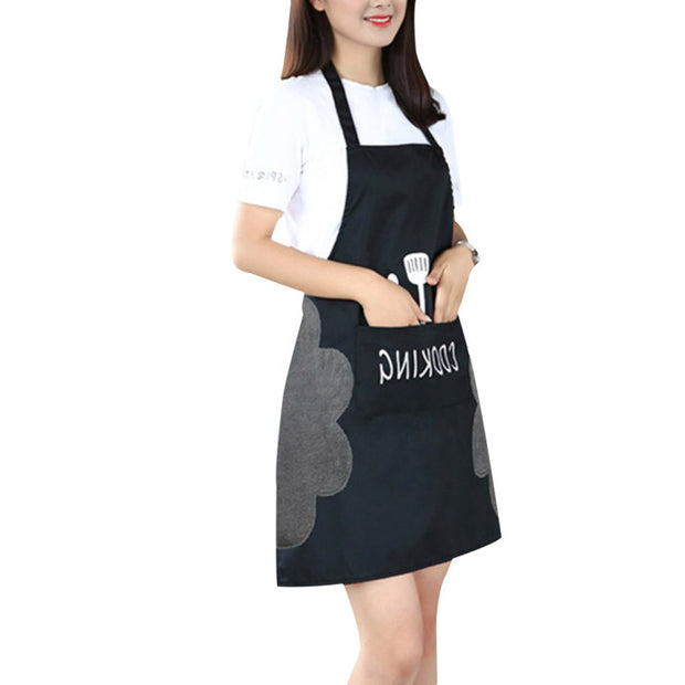 Durable Home Kitchen Apron – Waterproof, Oil-Resistant, Adjustable Cooking Apron with Pockets
