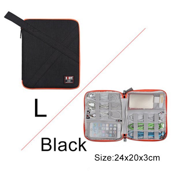 BUBM Travel Universal Electronics Accessories Organizer – Cable, Charger & Gadget Storage Bag Compatible with Apple iPad, USB & Phone Accessories